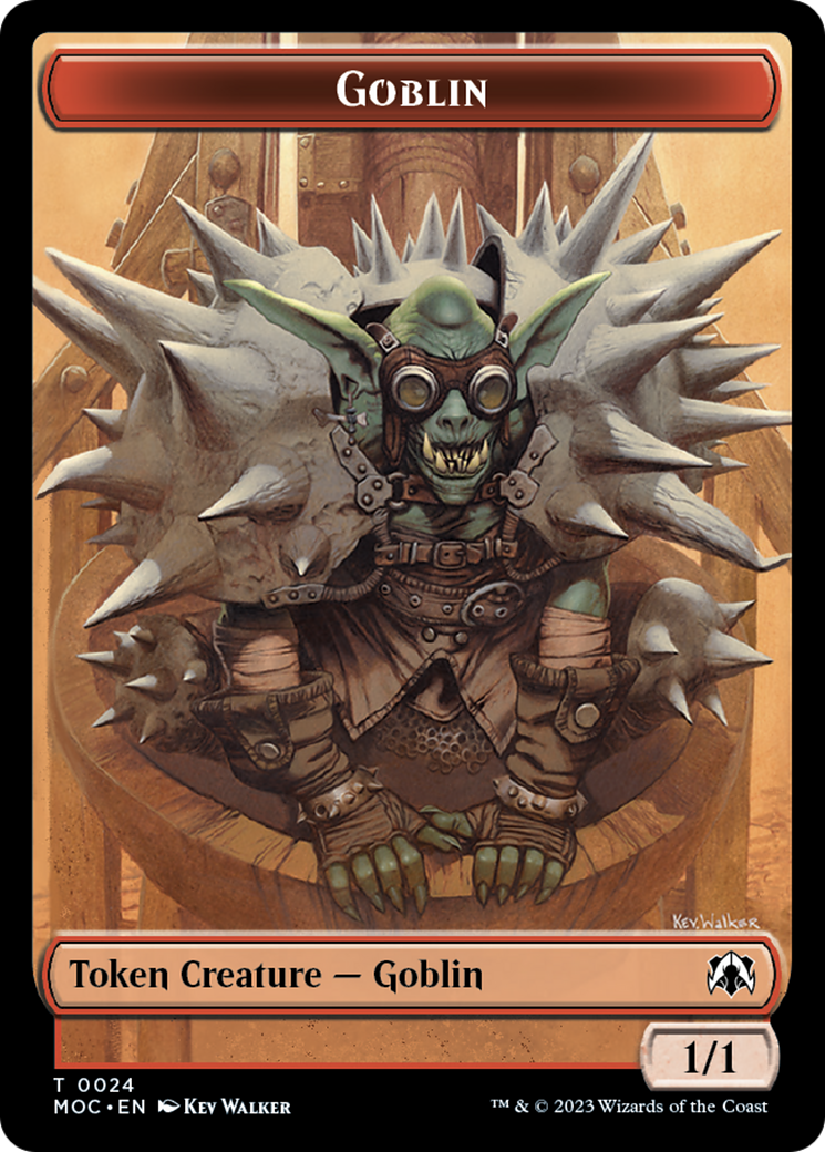 Goblin // Eldrazi Double-Sided Token [March of the Machine Commander Tokens] | Silver Goblin