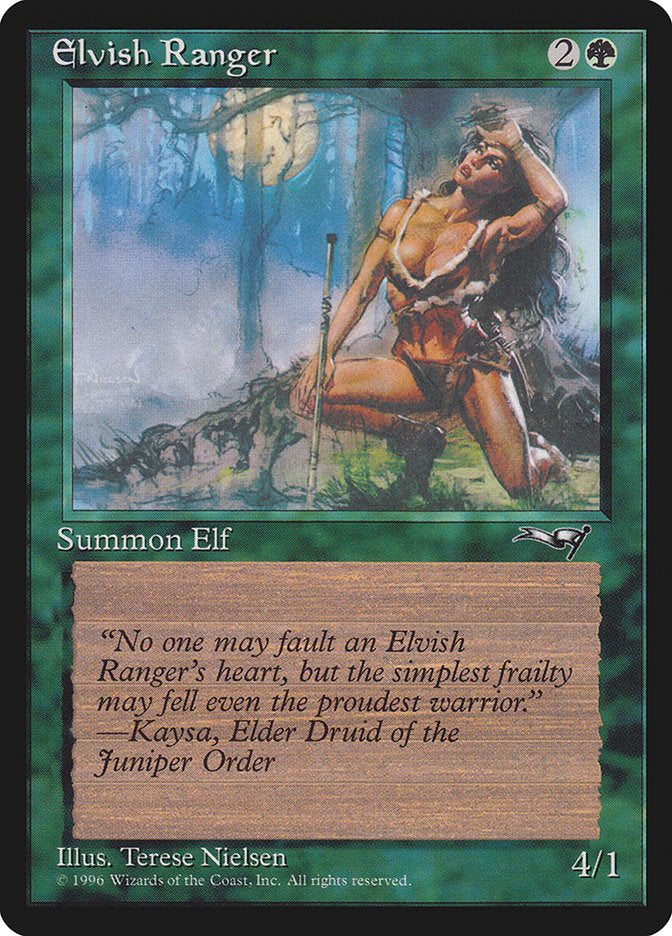 Elvish Ranger (Moon Background) [Alliances] | Silver Goblin