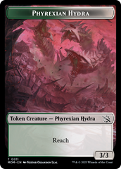 Warrior // Phyrexian Hydra (11) Double-Sided Token [March of the Machine Tokens] | Silver Goblin