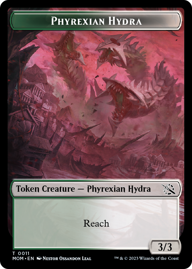 Elemental (2) // Phyrexian Hydra (11) Double-Sided Token [March of the Machine Tokens] | Silver Goblin