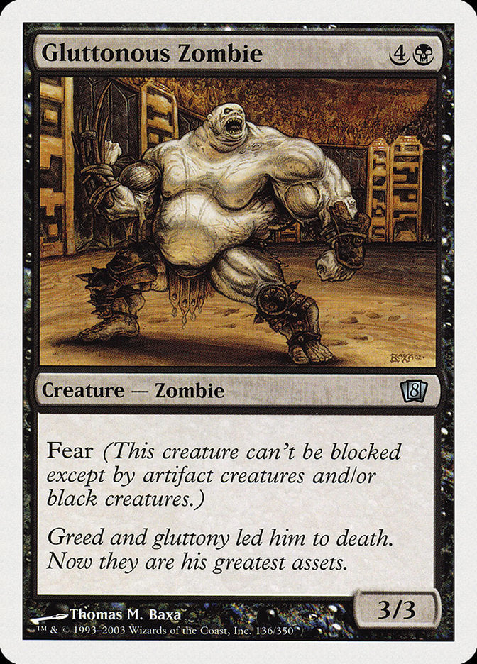 Gluttonous Zombie [Eighth Edition] | Silver Goblin