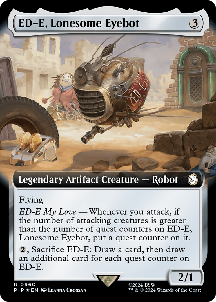 ED-E, Lonesome Eyebot (Extended Art) (Surge Foil) [Fallout] | Silver Goblin