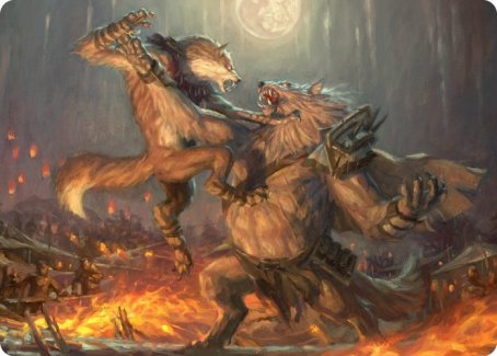 Duel for Dominance Art Card [Innistrad: Midnight Hunt Art Series] | Silver Goblin