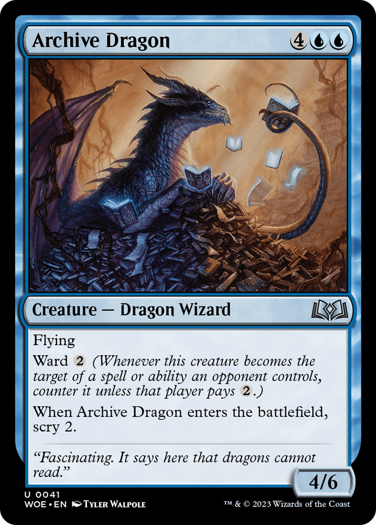 Archive Dragon [Wilds of Eldraine] | Silver Goblin
