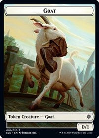 Goat // Food (17) Double-Sided Token [Throne of Eldraine Tokens] | Silver Goblin