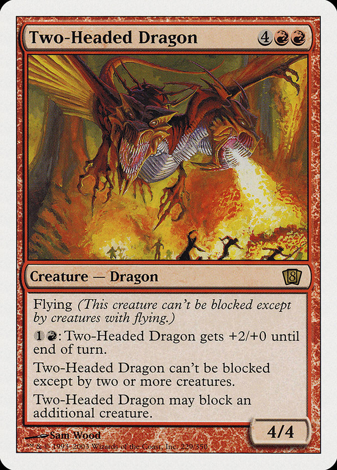 Two-Headed Dragon (Oversized) [Eighth Edition] | Silver Goblin