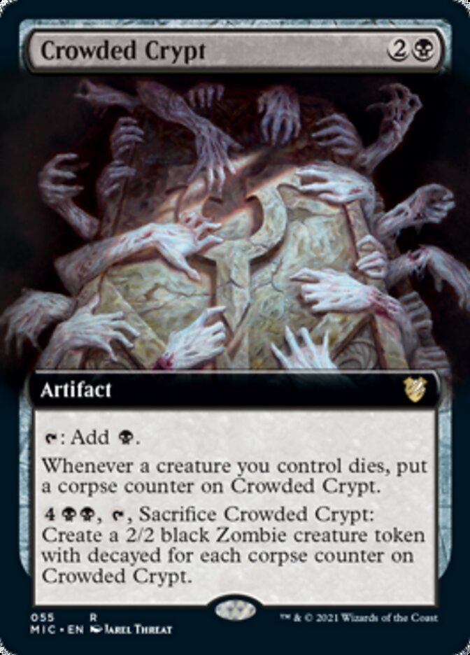 Crowded Crypt (Extended Art) [Innistrad: Midnight Hunt Commander] | Silver Goblin
