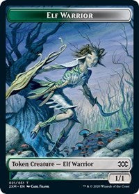 Elf Warrior // Plant Double-Sided Token [Double Masters Tokens] | Silver Goblin