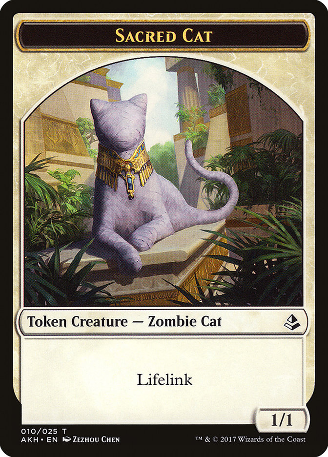Sacred Cat Token [Amonkhet Tokens] | Silver Goblin