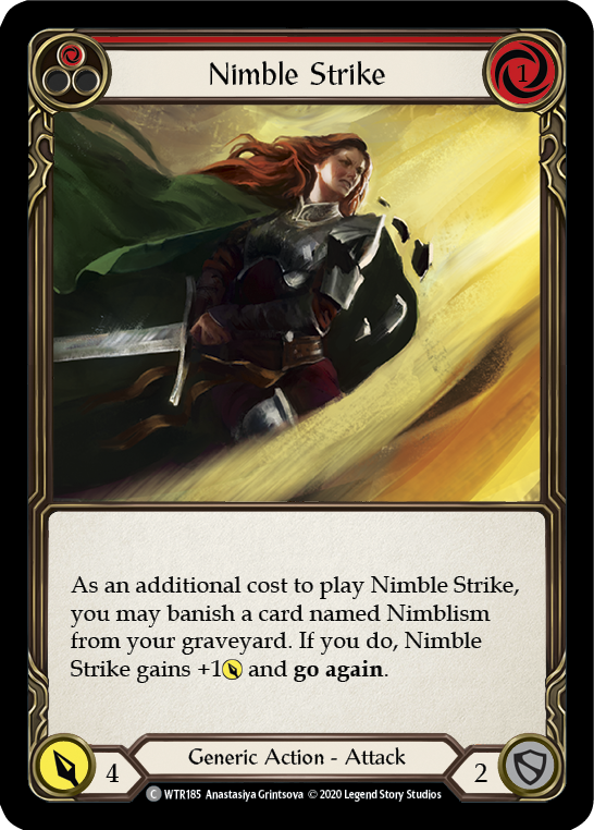 Nimble Strike (Red) [U-WTR185] (Welcome to Rathe Unlimited)  Unlimited Rainbow Foil | Silver Goblin
