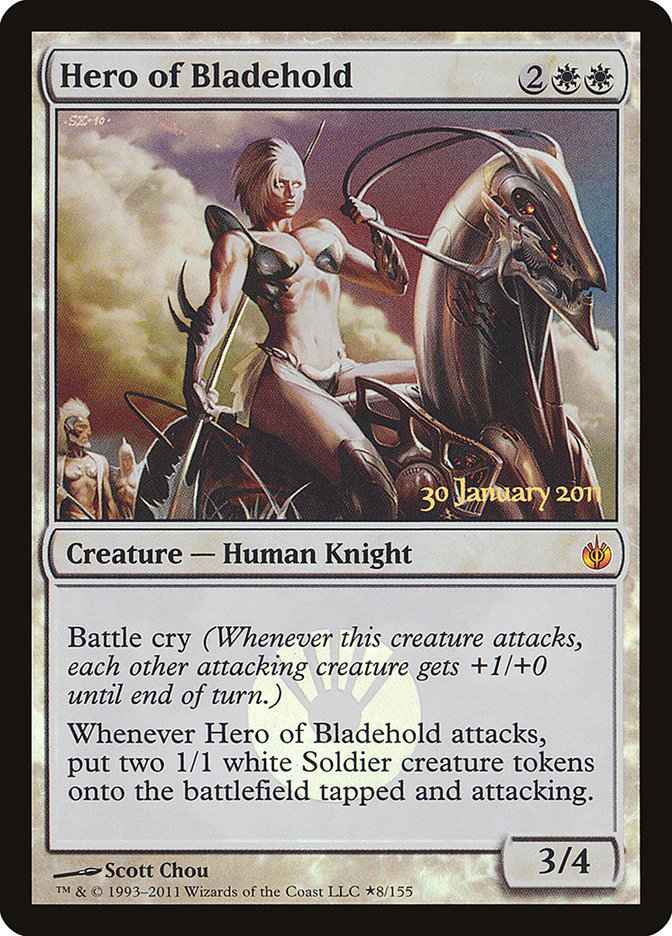 Hero of Bladehold [Mirrodin Besieged Prerelease Promos] | Silver Goblin
