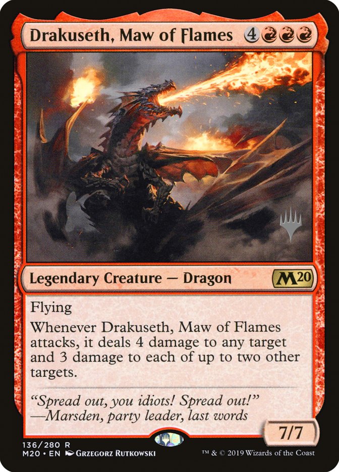 Drakuseth, Maw of Flames (Promo Pack) [Core Set 2020 Promos] | Silver Goblin