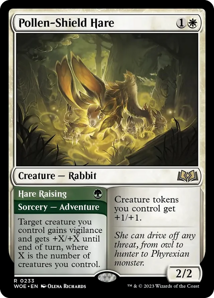 Pollen-Shield Hare // Hare Raising [Wilds of Eldraine] | Silver Goblin