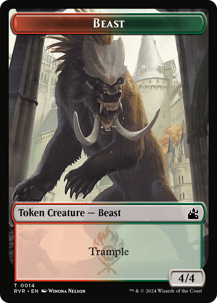 Beast Token [Ravnica Remastered Tokens] | Silver Goblin