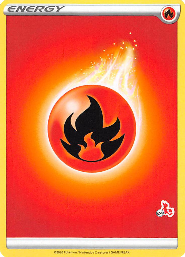 Fire Energy (Cinderace Stamp #24) [Battle Academy 2022] | Silver Goblin