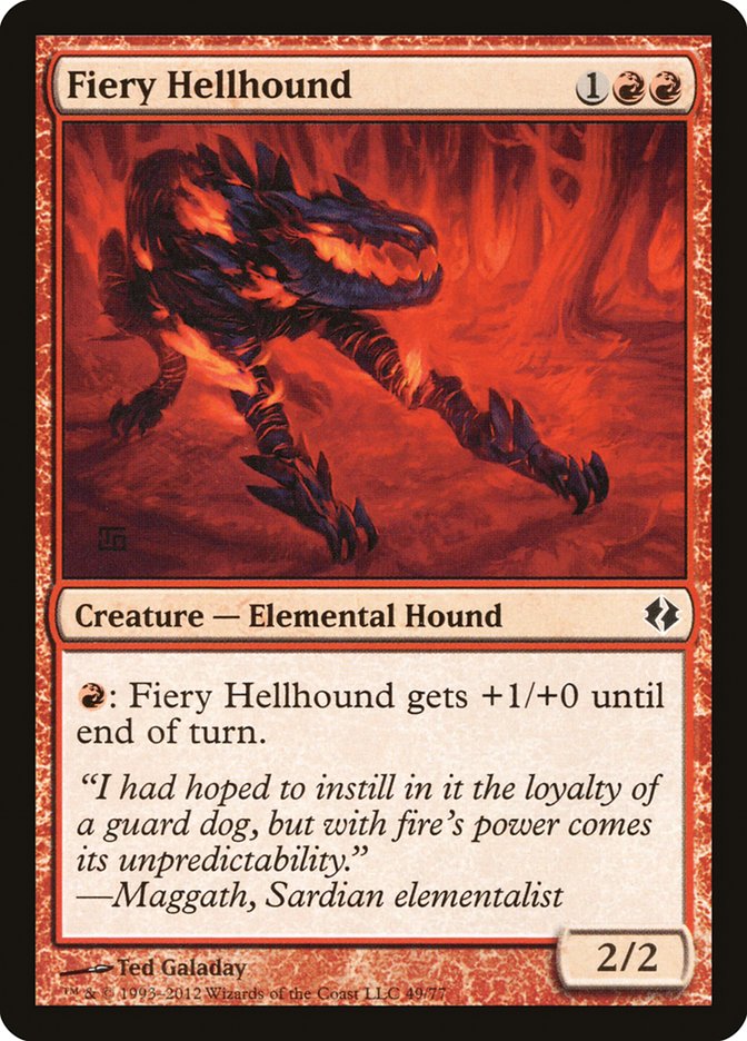 Fiery Hellhound [Duel Decks: Venser vs. Koth] | Silver Goblin