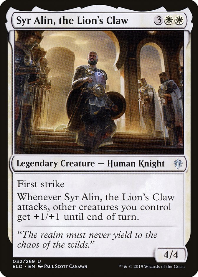 Syr Alin, the Lion's Claw [Throne of Eldraine] | Silver Goblin
