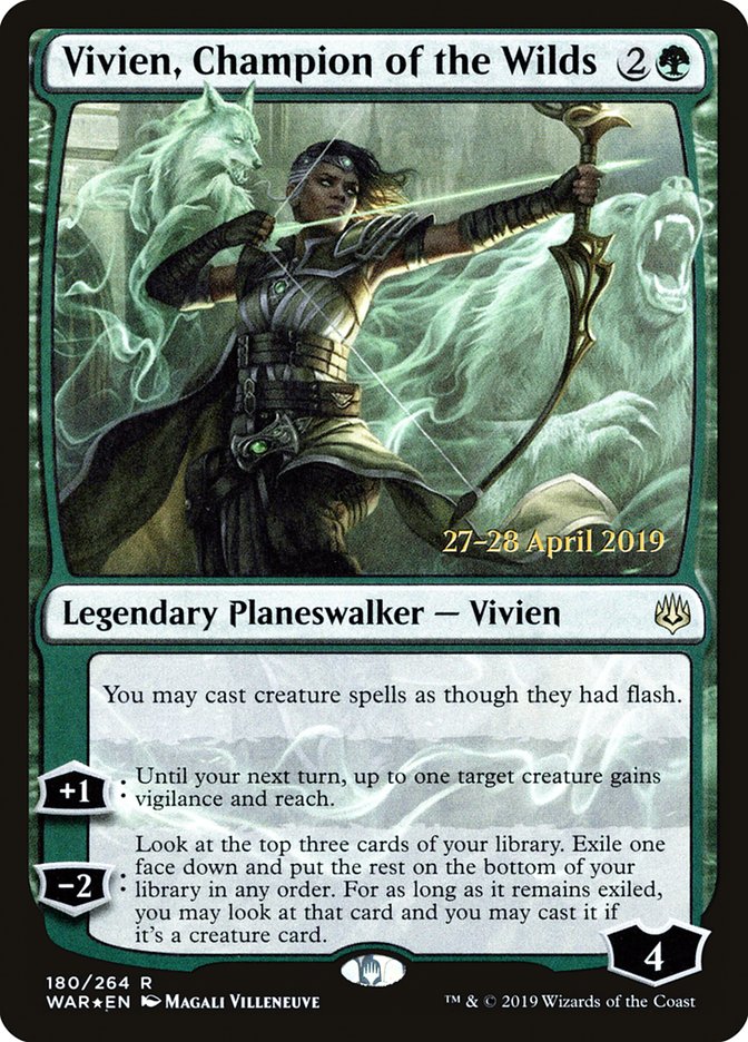 Vivien, Champion of the Wilds [War of the Spark Prerelease Promos] | Silver Goblin