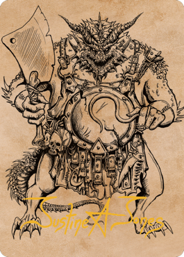 Thrakkus the Butcher Art Card (Gold-Stamped Signature) [Commander Legends: Battle for Baldur's Gate Art Series] | Silver Goblin