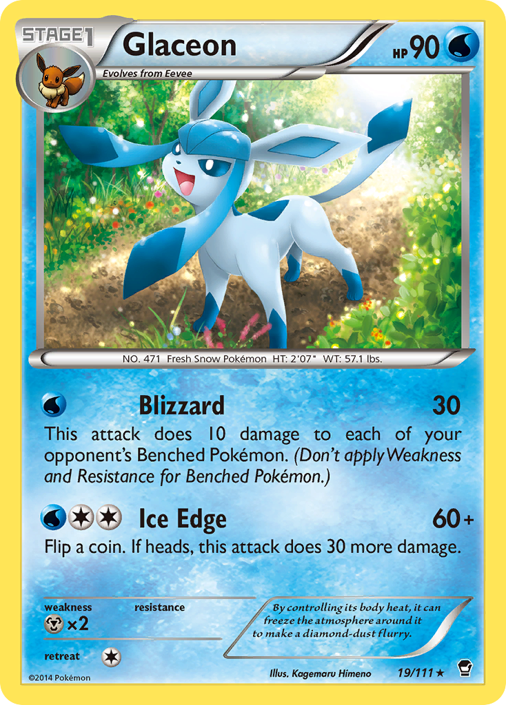 Glaceon (19/111) [XY: Furious Fists] | Silver Goblin