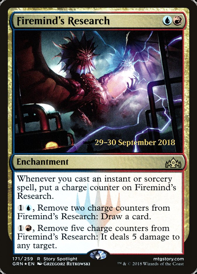Firemind's Research [Guilds of Ravnica Prerelease Promos] | Silver Goblin