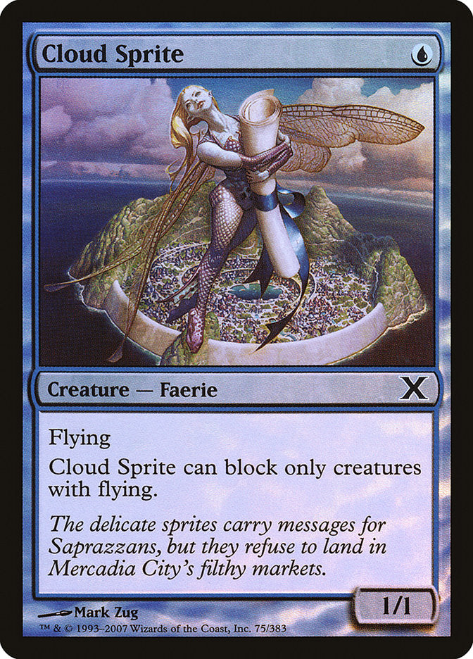 Cloud Sprite (Premium Foil) [Tenth Edition] | Silver Goblin