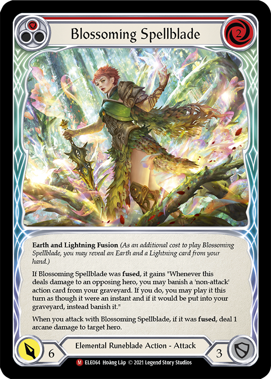 Blossoming Spellblade [ELE064] (Tales of Aria)  1st Edition Rainbow Foil | Silver Goblin