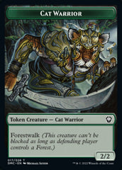 Saproling // Cat Warrior Double-Sided Token [Dominaria United Tokens] | Silver Goblin