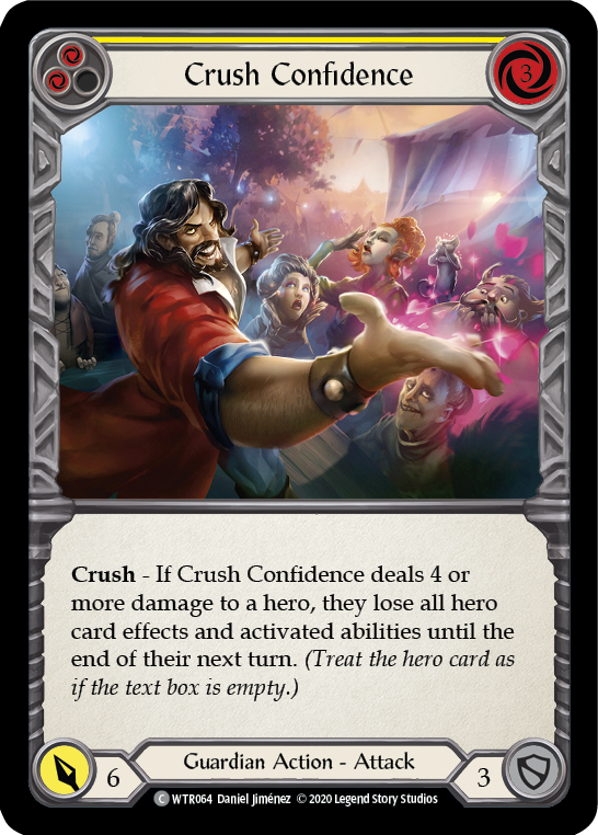 Crush Confidence (Yellow) [U-WTR064] (Welcome to Rathe Unlimited)  Unlimited Rainbow Foil | Silver Goblin
