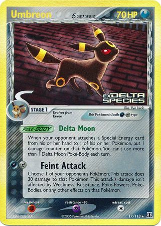 Umbreon (17/113) (Delta Species) (Stamped) [EX: Delta Species] | Silver Goblin