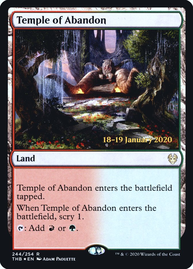 Temple of Abandon [Theros Beyond Death Prerelease Promos] | Silver Goblin
