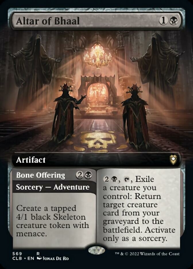 Altar of Bhaal // Bone Offering (Extended Art) [Commander Legends: Battle for Baldur's Gate] | Silver Goblin