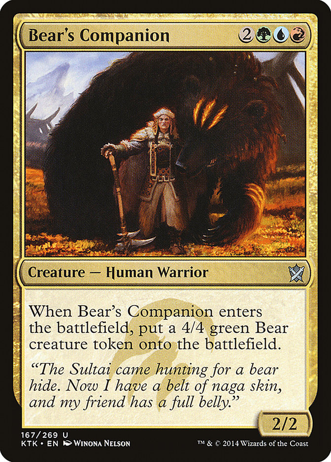 Bear's Companion [Khans of Tarkir] | Silver Goblin