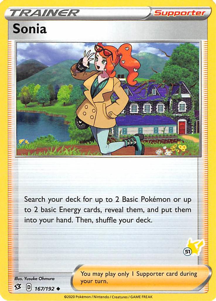 Sonia (167/192) (Pikachu Stamp #51) [Battle Academy 2022] | Silver Goblin