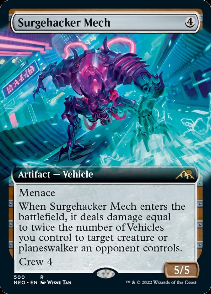 Surgehacker Mech (Extended Art) [Kamigawa: Neon Dynasty] | Silver Goblin