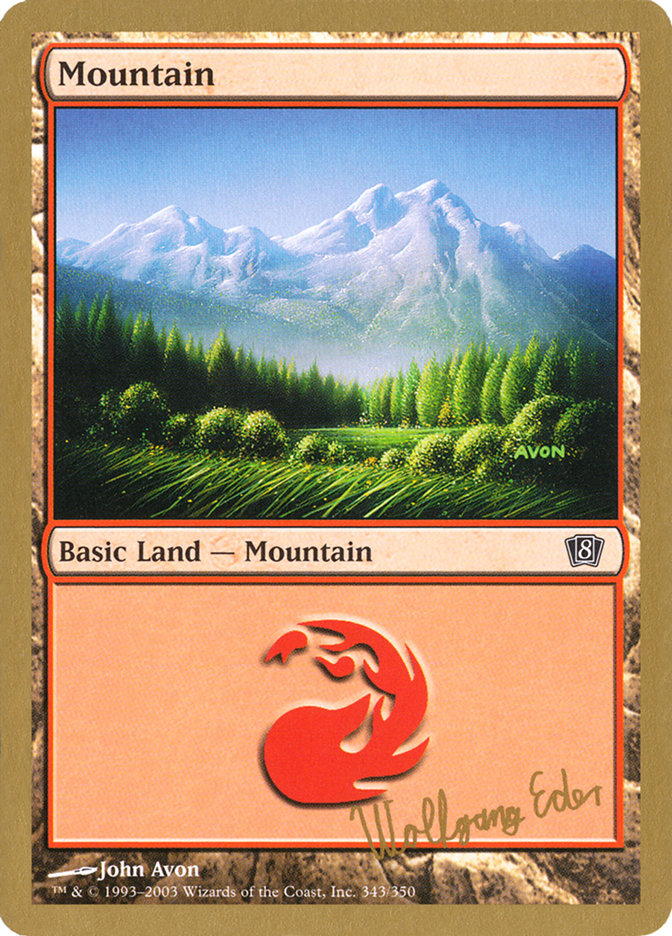 Mountain (we343) (Wolfgang Eder) [World Championship Decks 2003] | Silver Goblin