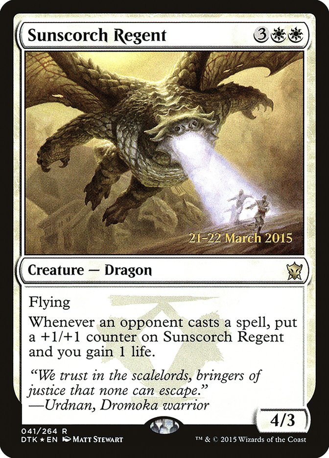 Sunscorch Regent [Dragons of Tarkir Prerelease Promos] | Silver Goblin