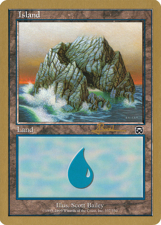 Island (ar337) (Antoine Ruel) [World Championship Decks 2001] | Silver Goblin