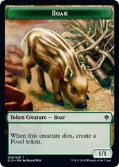 Boar // Food (15) Double-Sided Token [Throne of Eldraine Tokens] | Silver Goblin