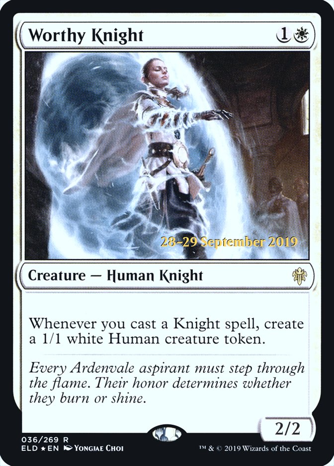 Worthy Knight [Throne of Eldraine Prerelease Promos] | Silver Goblin