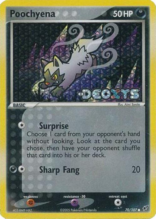 Poochyena (70/107) (Stamped) [EX: Deoxys] | Silver Goblin