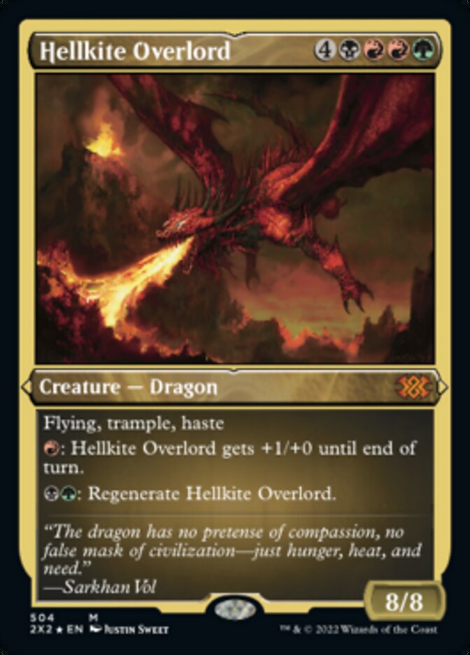 Hellkite Overlord (Foil Etched) [Double Masters 2022] | Silver Goblin