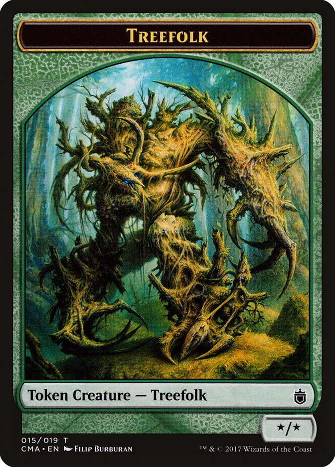 Treefolk Token [Commander Anthology Tokens] | Silver Goblin