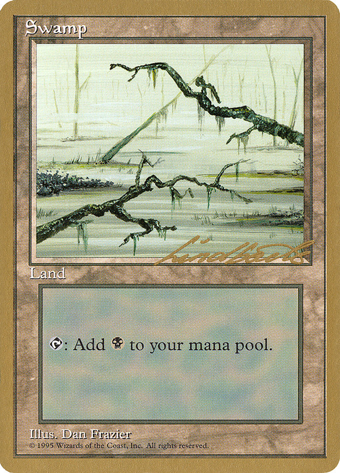 Swamp (ll371) (Leon Lindback) [Pro Tour Collector Set] | Silver Goblin