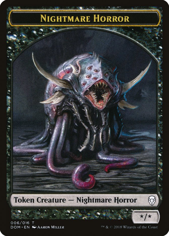 Nightmare Horror Token [Dominaria Tokens] | Silver Goblin