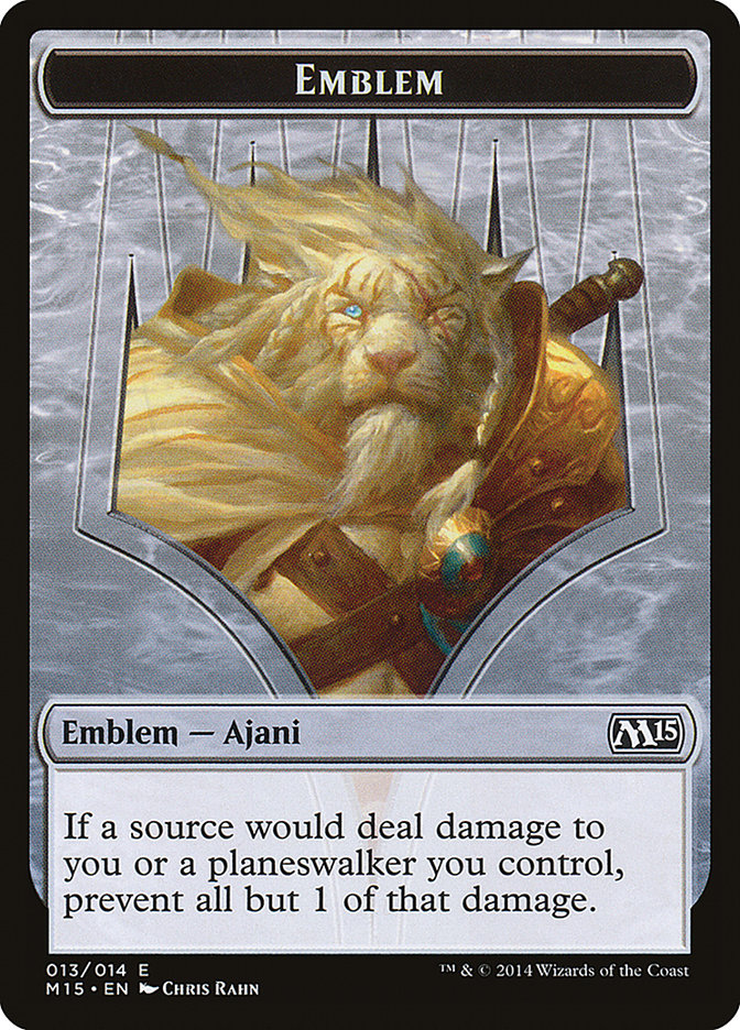 Ajani Steadfast Emblem [Magic 2015 Tokens] | Silver Goblin