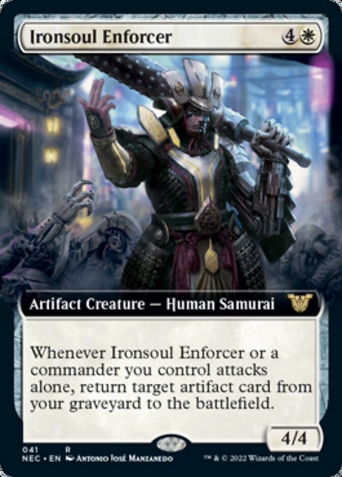 Ironsoul Enforcer (Extended Art) [Kamigawa: Neon Dynasty Commander] | Silver Goblin