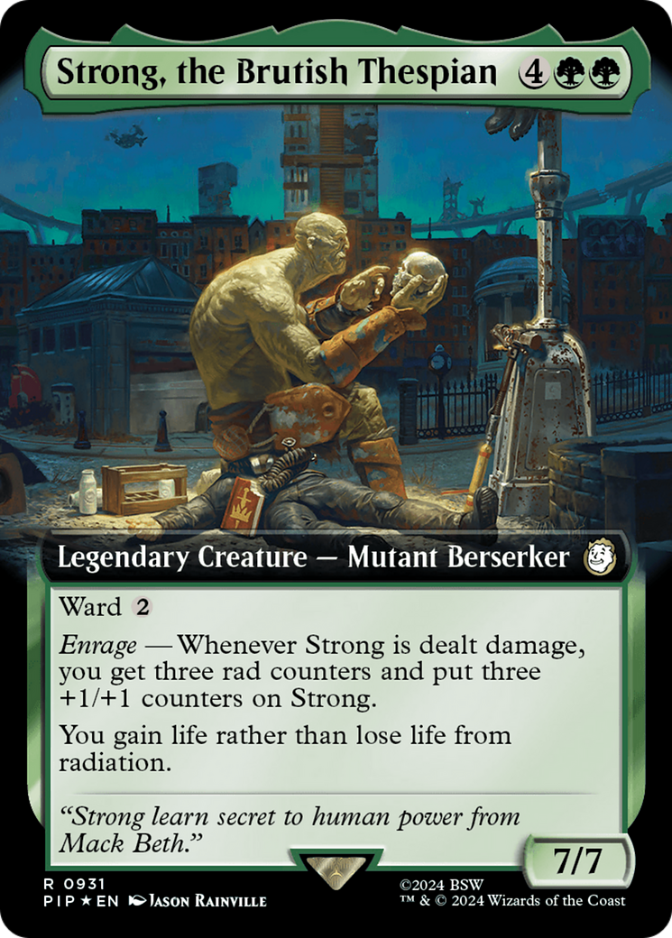 Strong, the Brutish Thespian (Extended Art) (Surge Foil) [Fallout] | Silver Goblin