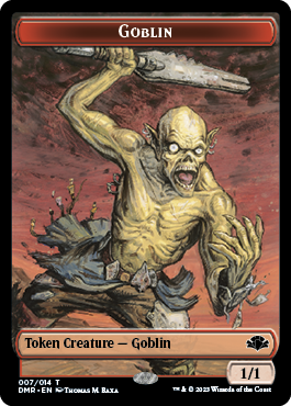 Goblin // Cat (003) Double-Sided Token [Dominaria Remastered Tokens] | Silver Goblin
