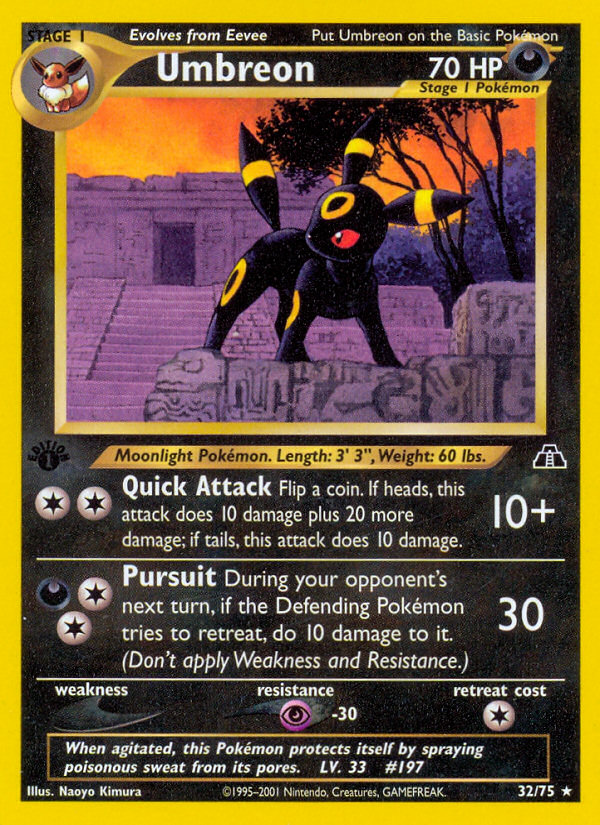 Umbreon (32/75) [Neo Discovery 1st Edition] | Silver Goblin